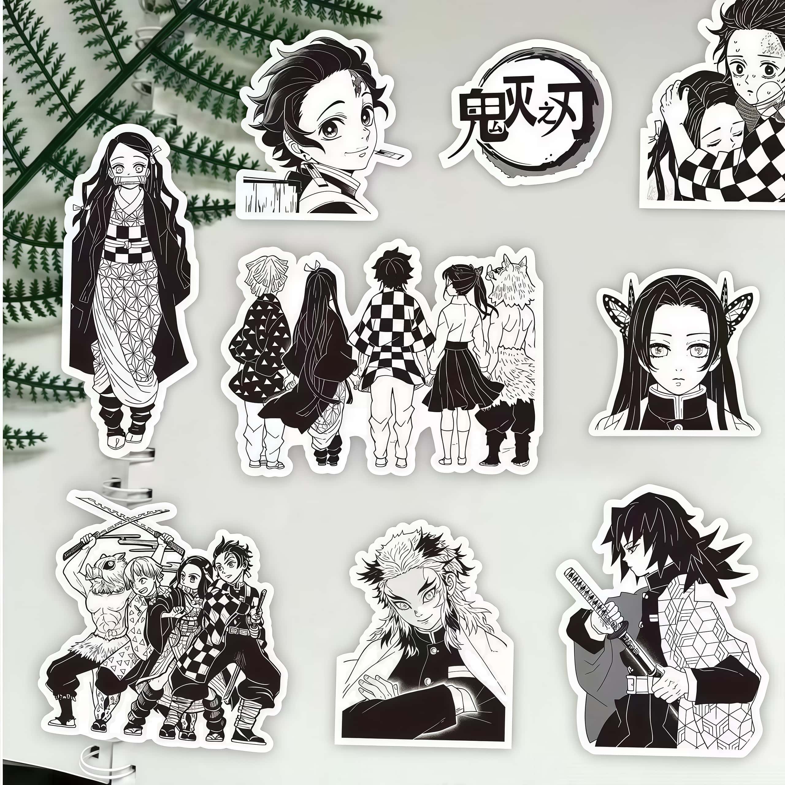 70Pcs Demon Slayer Black & Whi – обзор и цена Phone Accessories Demon Slayer