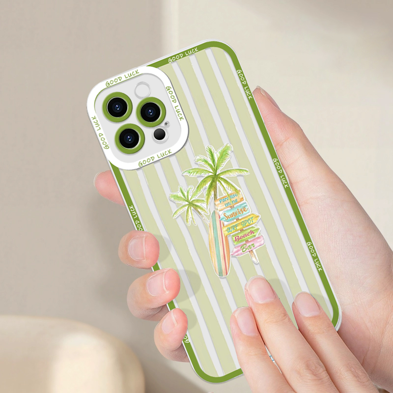 Summer Palm Coconut Tree Strip – обзор и цена Phone Case Clear
