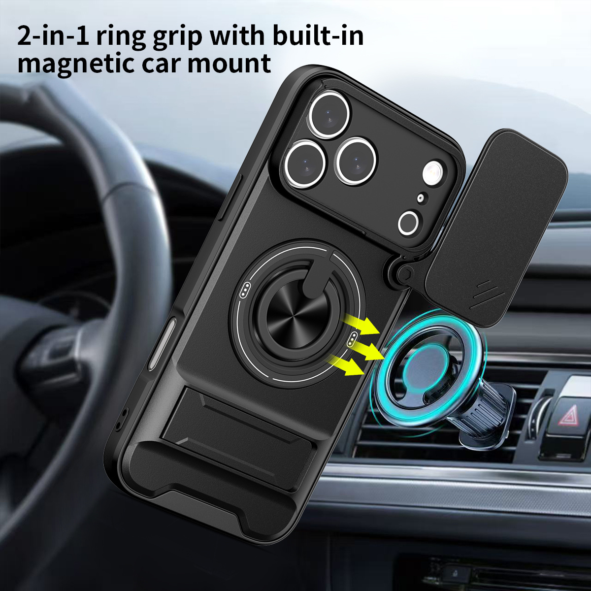 Magnetic Phone Case for IPhone – обзор и цена Phone Kickstand Ring