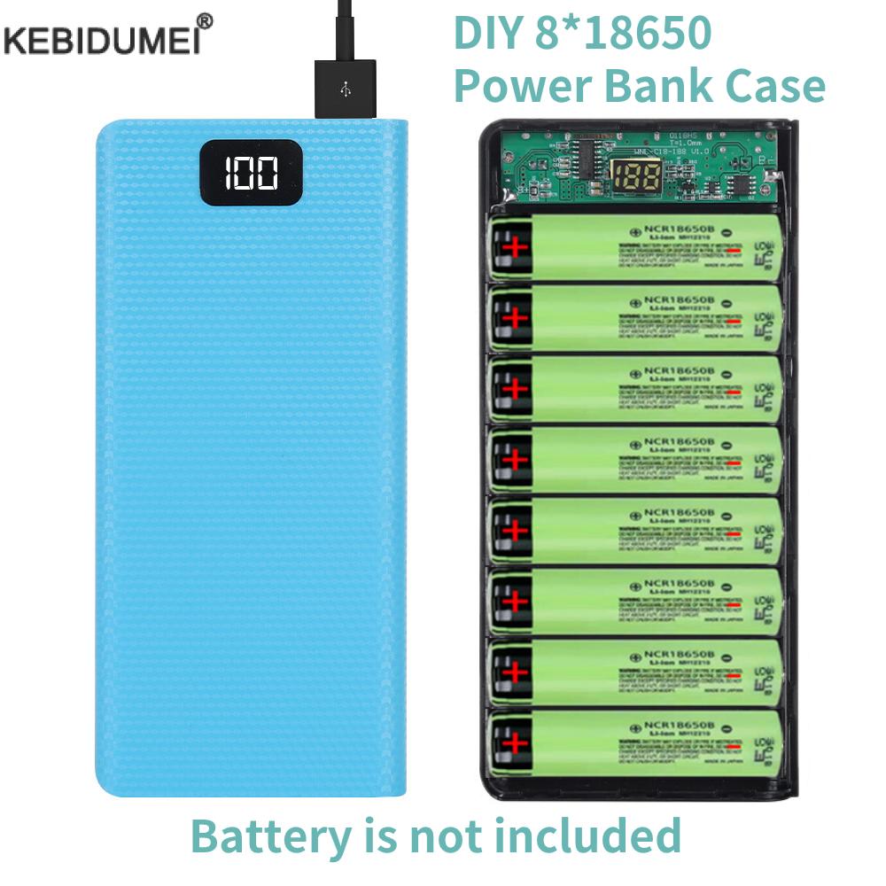 DIY 8*18650 Battery Power Bank – обзор и цена Portable Charger 20000Mah