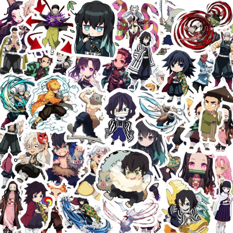 Demon Slayer stickers, cartoon – обзор и цена Phone Accessories Demon Slayer