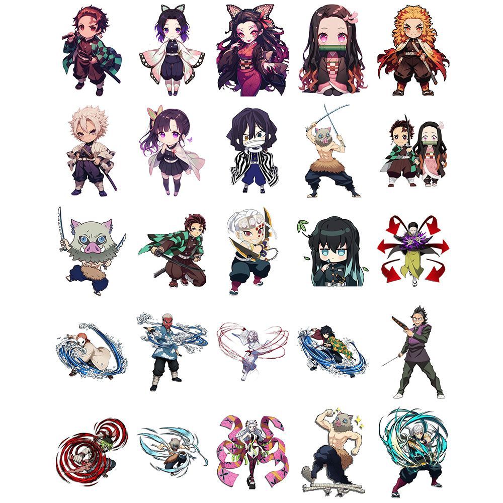 Demon Slayer stickers, cartoon – обзор и цена Phone Accessories Demon Slayer