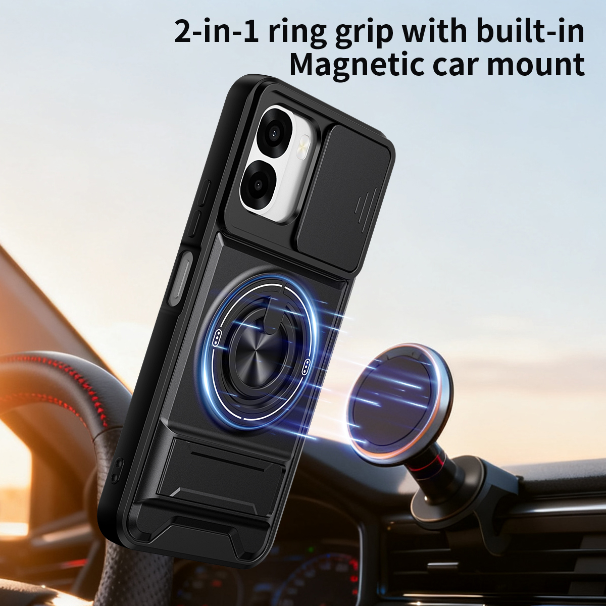 Armor Phone Case For Oppo A6x  – обзор и цена Phone Kickstand Ring