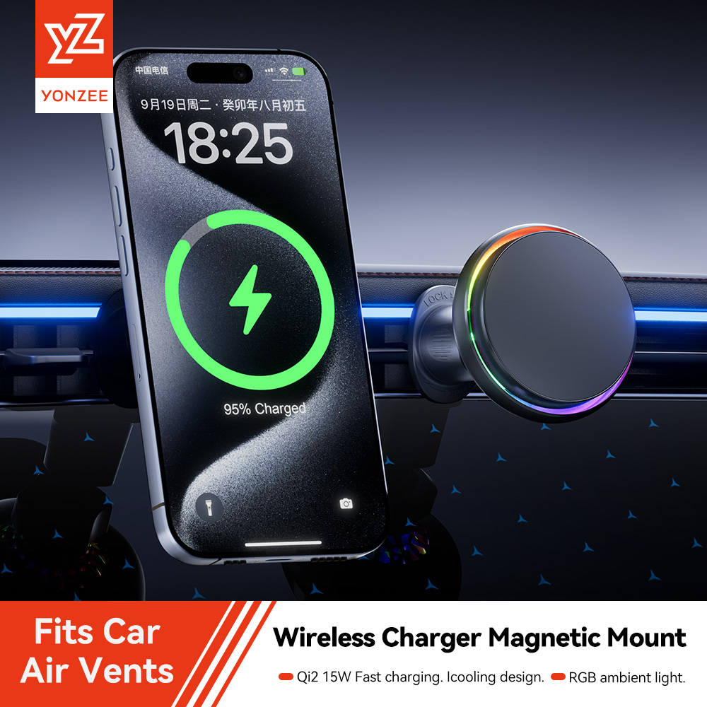 YZ RGB Magnetic Wireless Charg – обзор и цена Qi2 Phone Accessories