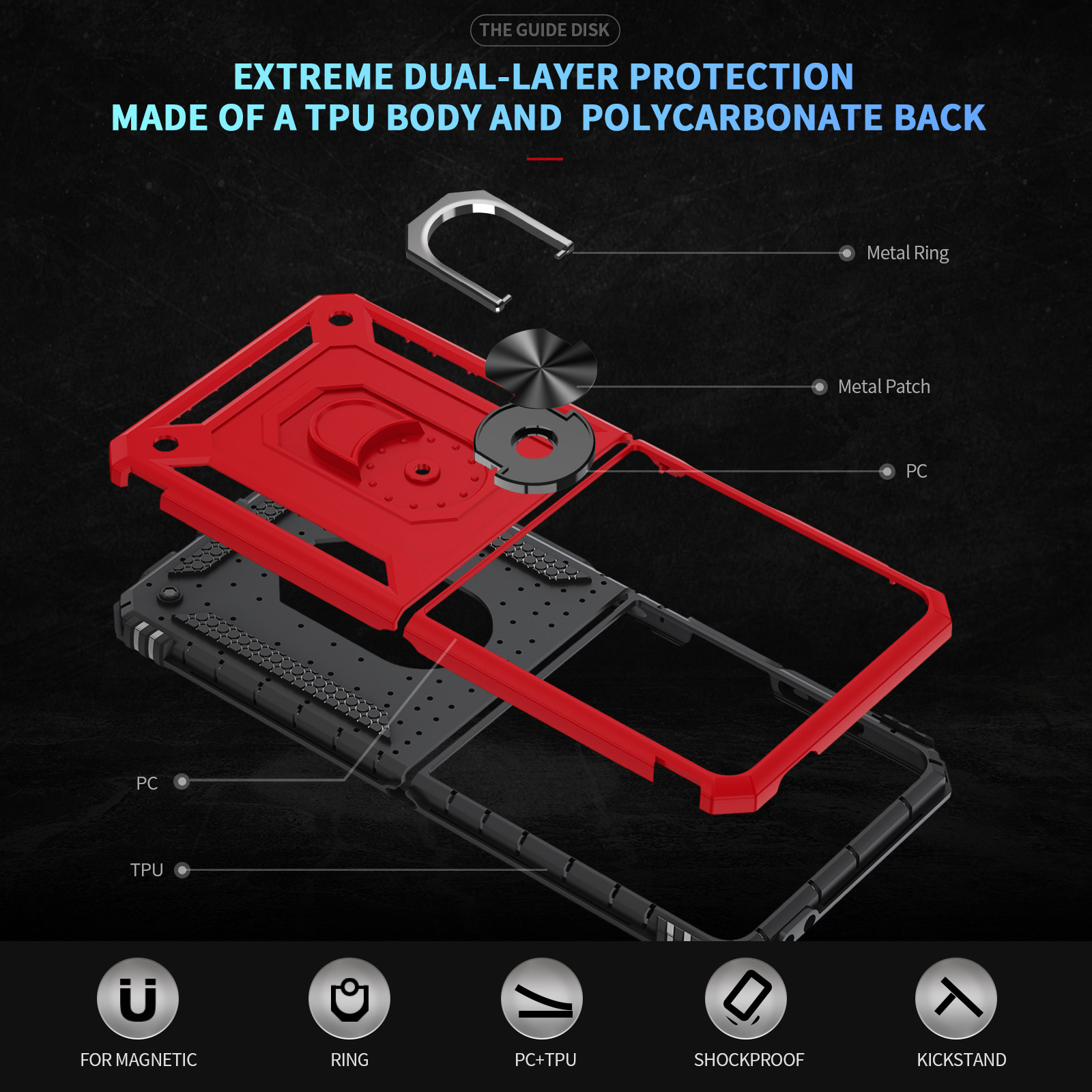 Military-grade Shockproof Phon – обзор и цена Phone Kickstand Ring