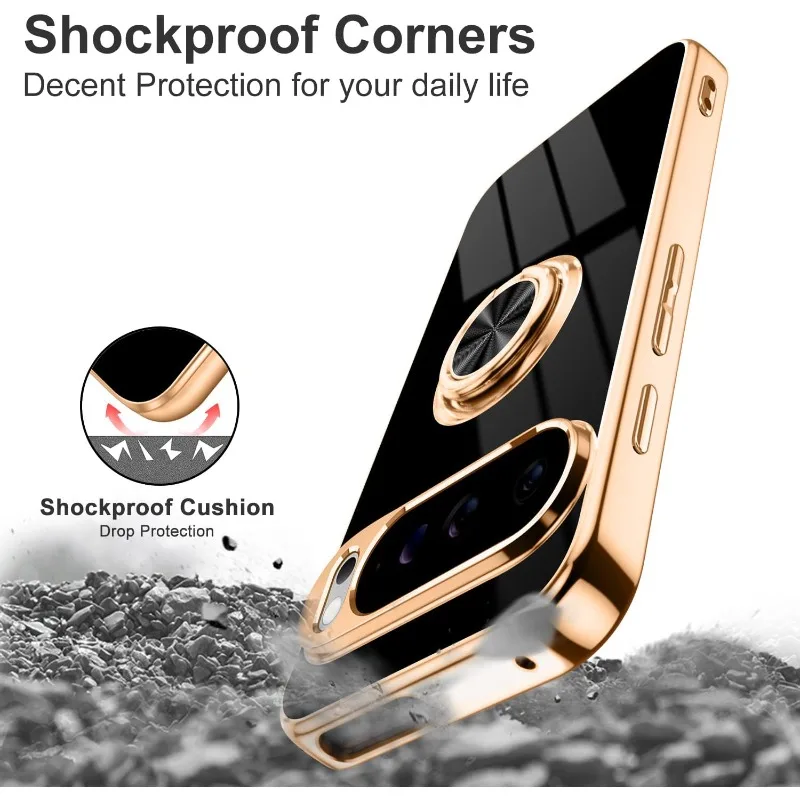 Fashion Slim Soft TPU Gold Pla – обзор и цена Phone Kickstand Ring
