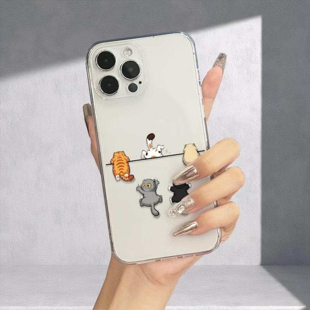 Five Cute Cat Pattern Phone Ca – обзор и цена Phone Case Clear