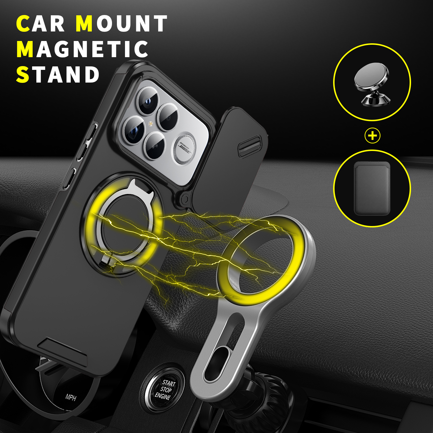 Magnetic Wireless Charging Rin – обзор и цена Phone Kickstand Ring