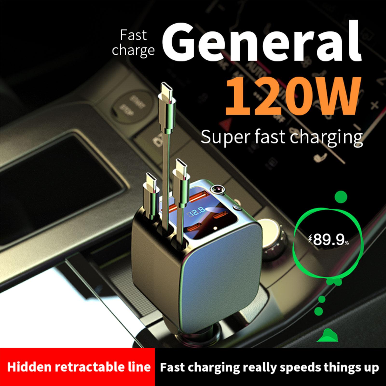 Car Charger Retractable Cord 2 – обзор и цена Phone Accessories Charger