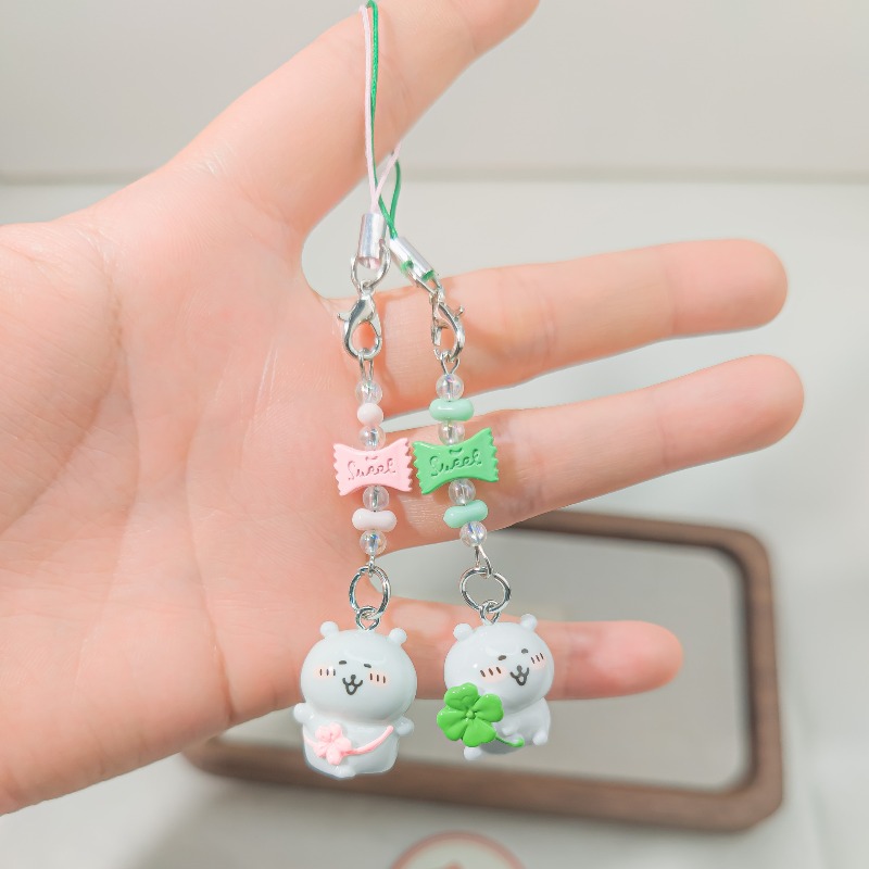 Cute Beaded Phone Strap Pink G – обзор и цена Phone Accessories Crochet