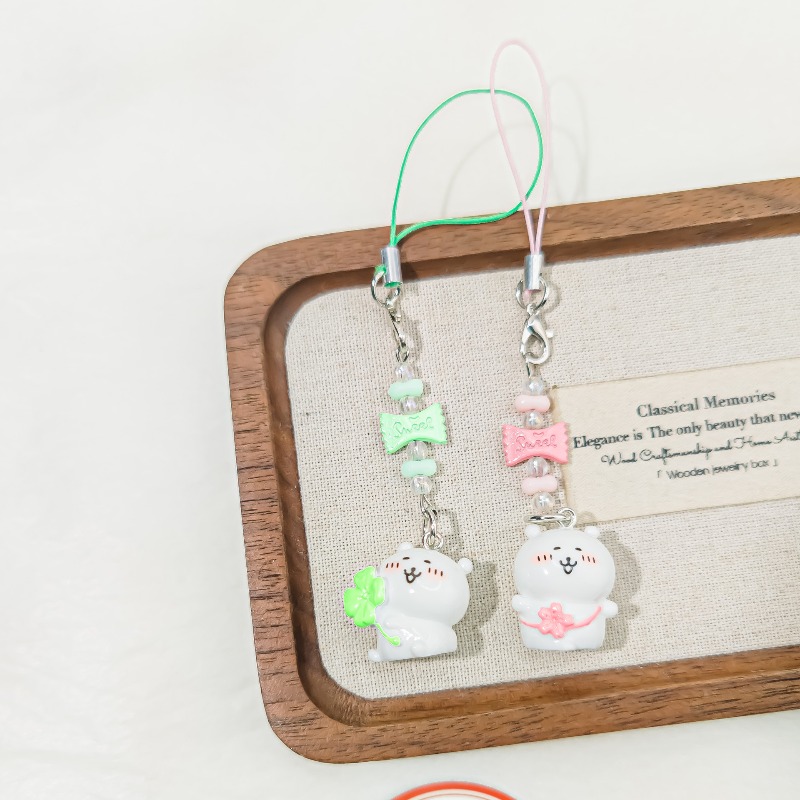 Cute Beaded Phone Strap Pink G – обзор и цена Phone Accessories Crochet