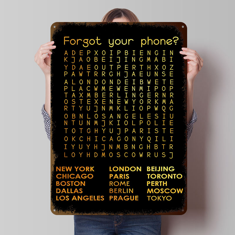 Forgot Your Phone Tinplate Pos – обзор и цена Phone Accessories Poster